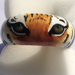 Eye of the Tiger Hand-painted Bangle Bracelet